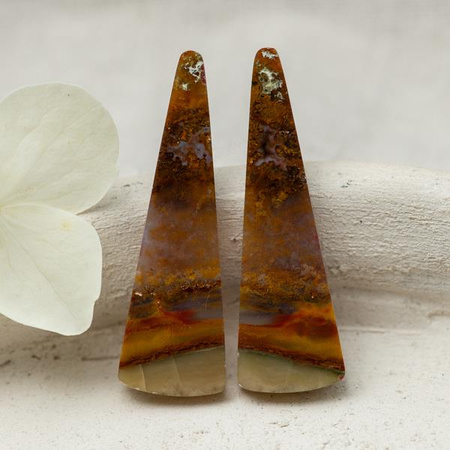 Kaboszony jaspis 40x12x3mm [para]