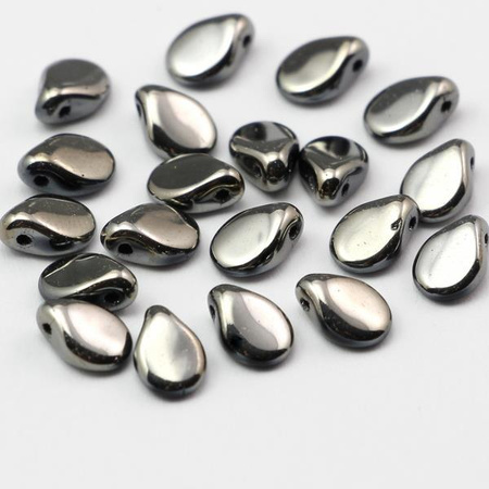 Pip Beads 5x7mm Jet Full Chrome [10szt]