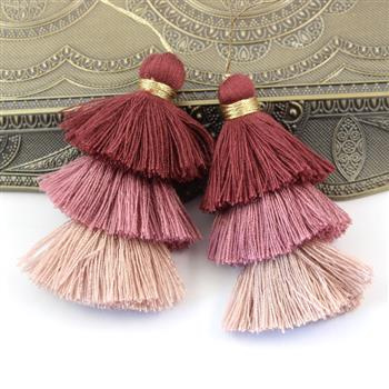 Chwost potrójny marsala mix 75x40mm