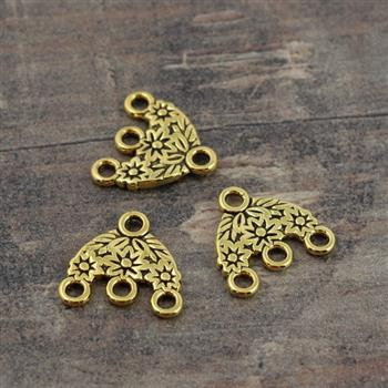 Baza kolczyka złoty trójkąt 15x15mm