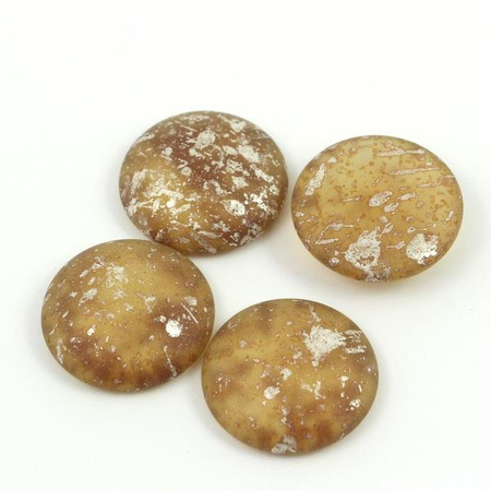 Kaboszon Les Perles par Puca Crystal Mat Taupe Silver 25mm