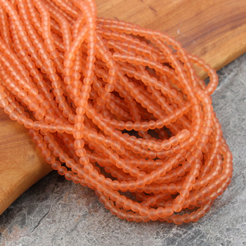 Szkło matowe kula pomarańczowa 4mm [sznur 80cm]