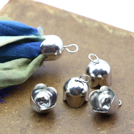 Tulejka do wklejania metalowa srebrna 9,5mm
