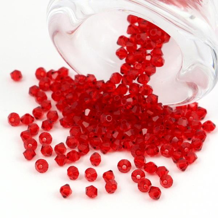 Preciosa Bicone Bead Rondelle Light Siam 3mm [20szt]