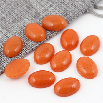Kaboszon jadeit pomarańczowy owal 18x13mm