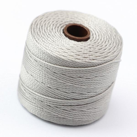 Nici nylonowe S-Lon heavy twist bead/mac cord SILVER 0,5mm/70m [szpula]