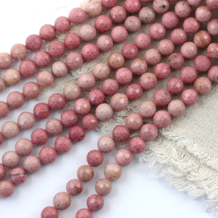 Rodonit kula fasetowana 8mm