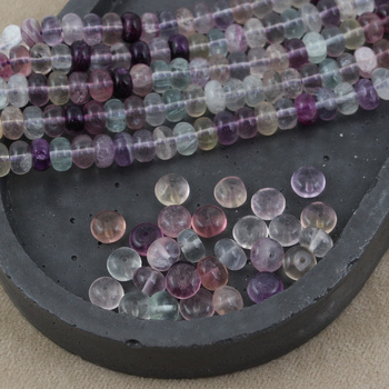Fluoryt tęczowy oponka gładka 8x5mm