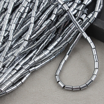 Hematyt srebrny wałek gładki 5x3mm [sznur 40cm]