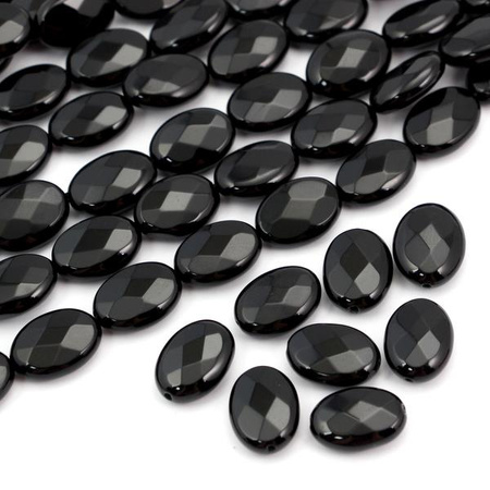 Onyks owal fasetowany 14x10mm