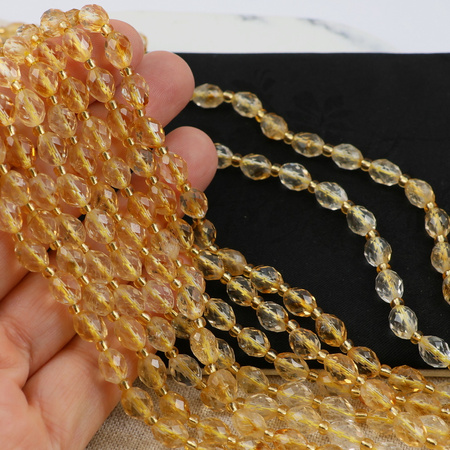 Cytryn oliwka fasetowana 8x6mm