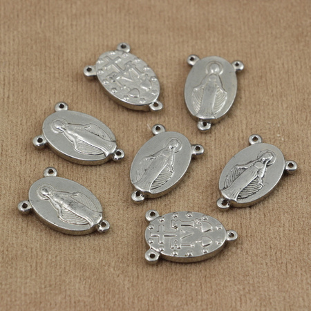 Łącznik medalik do różańca stal szlachetna 21x14mm