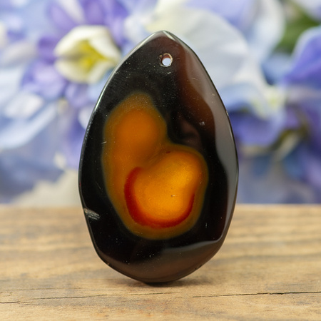 Zawieszka agat łezka 48x30mm