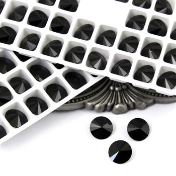 Preciosa Rivoli Maxima Jet 12mm [2szt]