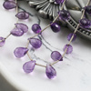 Ametyst kropla fasetowana 11x7mm [para]