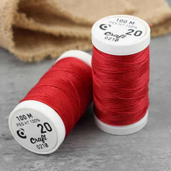 Supermocne nici Craft czerwone nr 20 [szpula 100m]