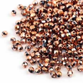 Fire Polish 3mm Jet Santander [40szt]