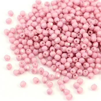 Fire Polish 3mm Chalk White Lila Luster [40szt]