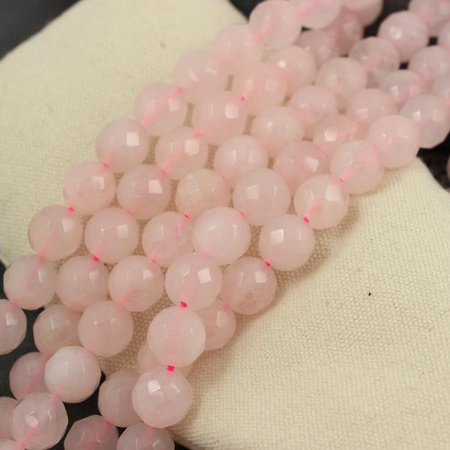 Kwarc różowy kula fasetowana 10mm