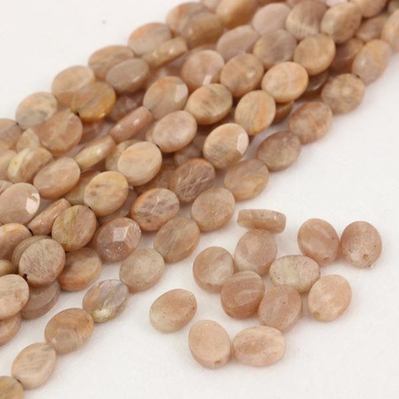 Kamień słoneczny owal fasetowany 9x7mm