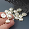 Glass Pearl Cabochon Light Cream 12mm