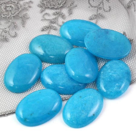 Kaboszon jadeit turkusowy owal 25x18mm