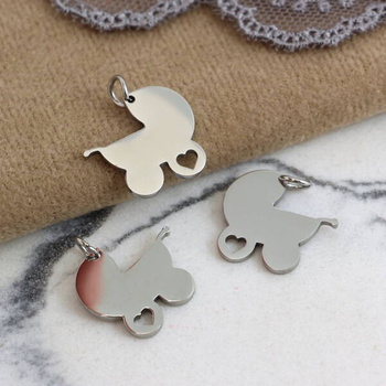 Zawieszka wózek dziecięcy stal szlachetna 16x15mm