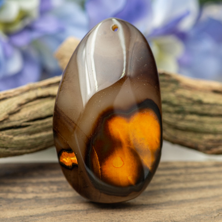 Kaboszon zawieszka agat owal 48x28mm