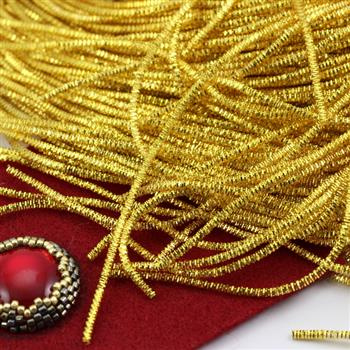 Bajorek do haftu miękki - ciepłe złoto fasetowany 1,7mm [ 4g ]