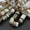 Agat pasiasty brązowy walec 18x15mm