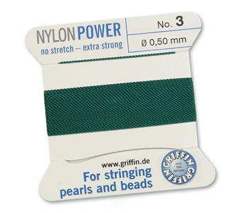 Griffin Nici nylonowe z igłą green 0,50mm [2m]