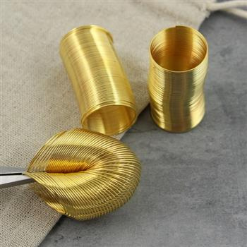 Drut pamięciowy na pierścionki złoty stalowy 2cm [ok.70 żeberek]