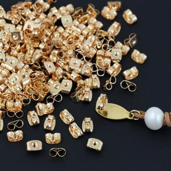 Baranki zatyczki metalowe do sztyftów złote 6x4mm [20par]