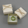 Pudełko ozdobne "MINI" kremowo-oliwkowe 5x5x3,5cm