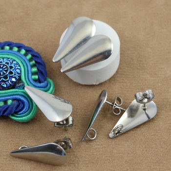 Sztyfty łezki  z barankami stal szlachetna 20x9m [para]