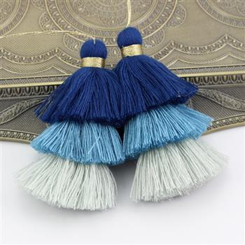 Chwost potrójny niebieski mix 75x40mm