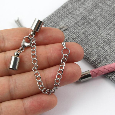 Zapięcie karabińczyk z tulejkami stal szlachetna 6mm