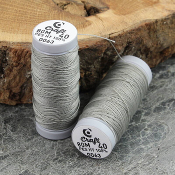 Supermocne nici Craft popielate nr 40 [szpula 80m]