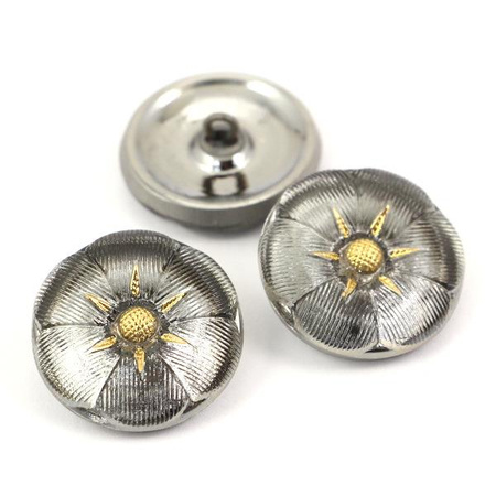 Guzik szklany kwiat 23mm