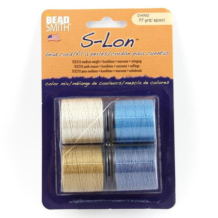 Nici nylonowe S-Lon bead cord CHINO MIX 0,5mm/70m [4szt]