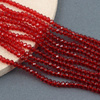 Kryształek szklany oponka fasetowana c. czerwona 4x3mm [sznur 42cm]