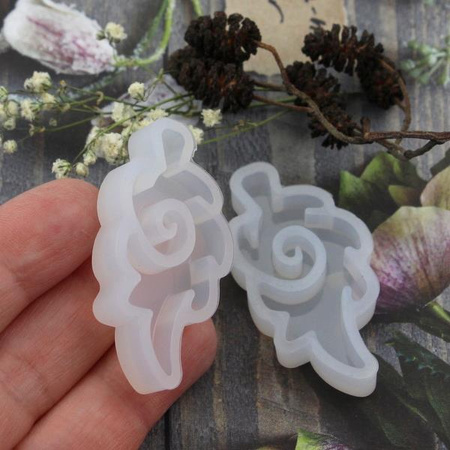 Forma silikonowa do odlewów z żywicy liść 42x18mm