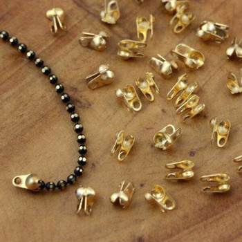 Łapaczka boczna stal szlachetna pozłacana PVD 5x2,5mm Fi 2mm [10szt]