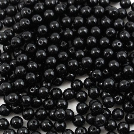 Round Beads Jet 6mm [20szt]