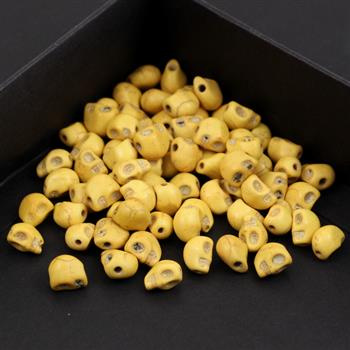 Howlit żółty czaszka 8x7mm