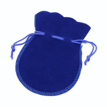 Sakiewka z weluru kobaltowa 12x9cm