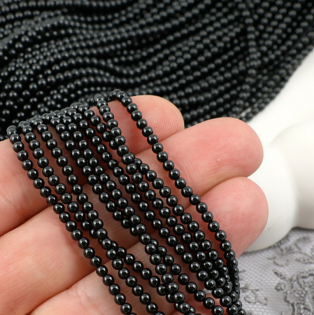 Spinel czarny kula gładka 2,5mm