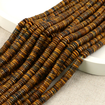 Tygrysie oko dysk 6x1,5mm [sznur 38cm]