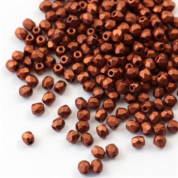 Fire Polish 3mm Metallic Copper [40szt]