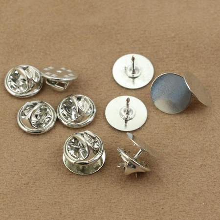 Baza przypinki / broszki z talerzykiem 12mm